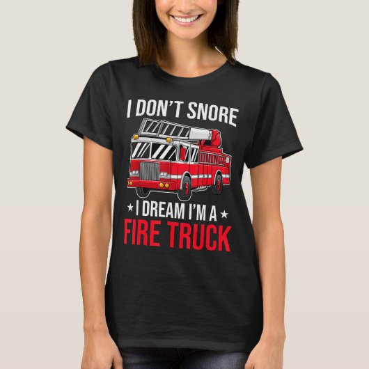 Ich schnarche nicht, ich träume, ich bin ein Feuer T-Shirt (Vorderseite)