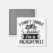 Ich schnarche nicht im Traum im Motorrad Magnet (Vorderseite/Rückseite)