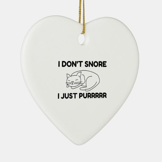 Ich schnarche nicht keramik ornament (Rechts)