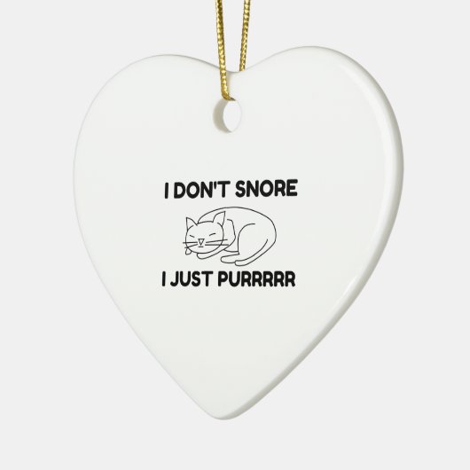 Ich schnarche nicht keramik ornament (Links)