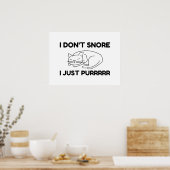 Ich schnarche nicht poster (Küche)