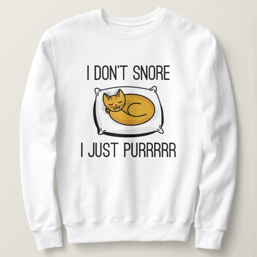 Ich schnarche nicht sweatshirt (Design vorne)