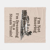 Ich schnarche nicht, träumt, ich bin ein Dampfzug- Fleecedecke (Vorderseite (Horizontal))