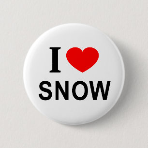 ICH ❤️ SCHNEE, ICH LIEBE SCHNEE, ICH HABE SCHNEE BUTTON