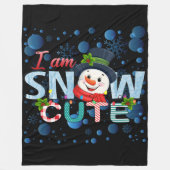 Ich schnee Niedlich Fleecedecke (Vorderseite)