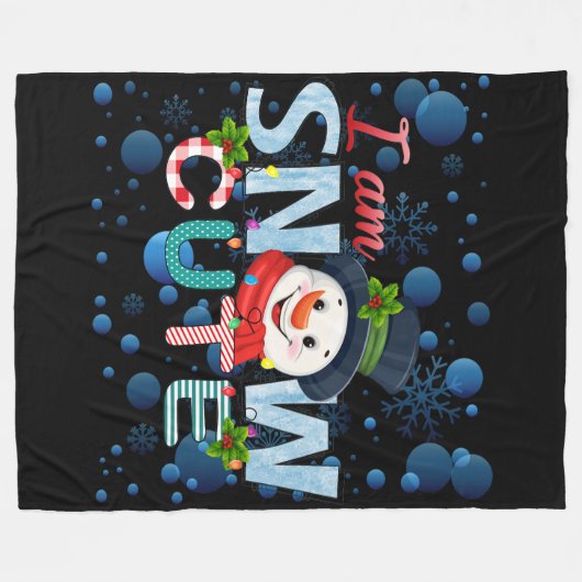 Ich schnee Niedlich Fleecedecke (Vorderseite (Horizontal))