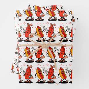 Ich schneide auf saftigen Dackeln Erwachsenen Humo Geschenkpapier Set