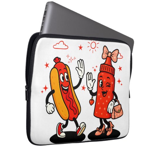 Ich schneide auf saftigen Dackeln Erwachsenen Humo Laptopschutzhülle (Vorne Rechts)