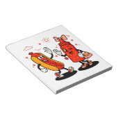 Ich schneide auf saftigen Dackeln Erwachsenen Humo Notizblock (angewinkelt)