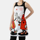 Ich schneide auf saftigen Dackeln Erwachsenen Humo Schürze (InSitu)