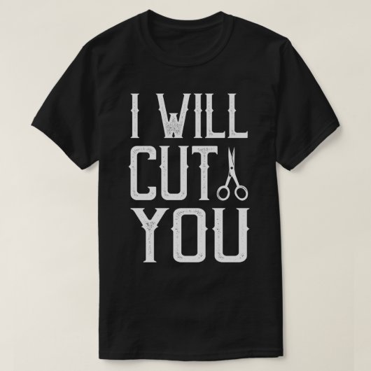 Ich schneide dir die Schere Funny Salon Hair Styli T-Shirt (Design vorne)