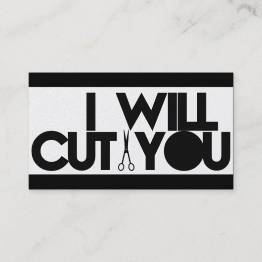 Ich schneide dir Visitenkarten ab Visitenkarte (Vorderseite)