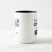 Ich schneide Sie lustiger Computer-Aussenseiter Tasse (Zentrum)