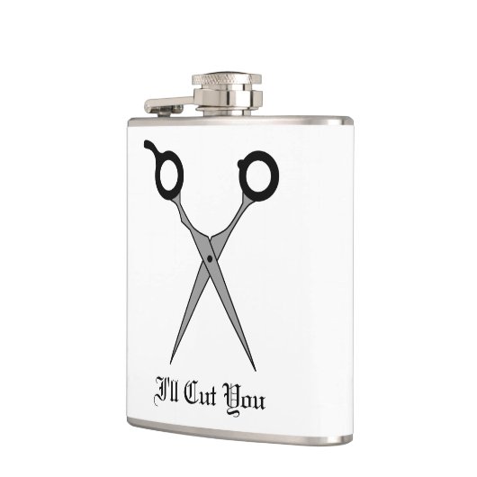 Ich schneide Sie (schwarzes Flachmann (Links)