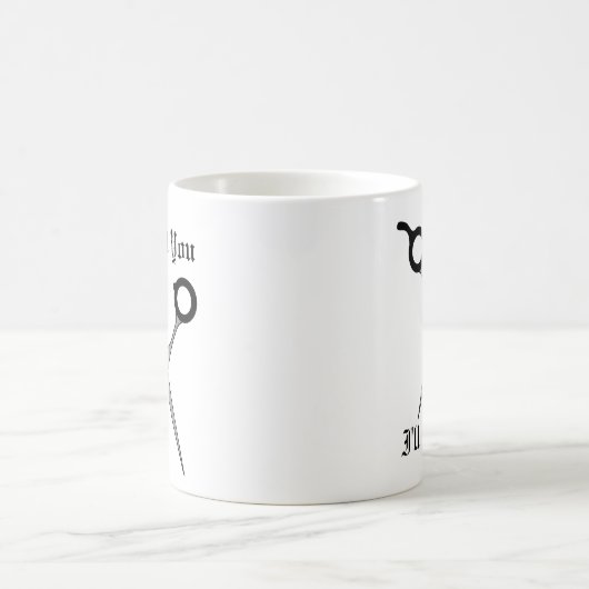 Ich schneide Sie (schwarzes Kaffeetasse (Mittel)