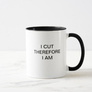ICH SCHNITT DESHALB MICH BIN TASSE