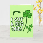 Ich schnitt ein großes Kleeblatt Karte (Gelbe Blume)