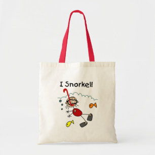 Ich schnorchele Strichmännchen-Tasche Tragetasche