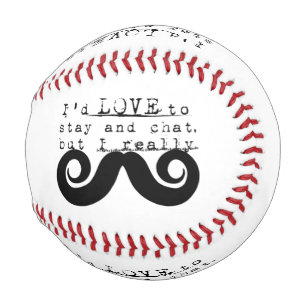 Ich Schnurrbart Spaß Humor Baseball