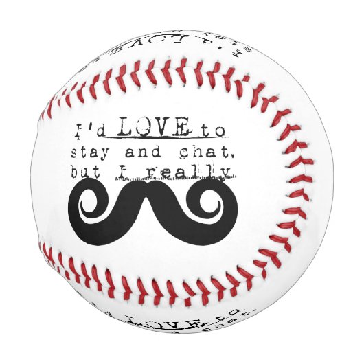 Ich Schnurrbart Spaß Humor Baseball (Vorne Rechts)