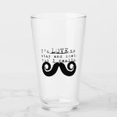 Ich Schnurrbart Spaß Humor Glas (Vorderseite)