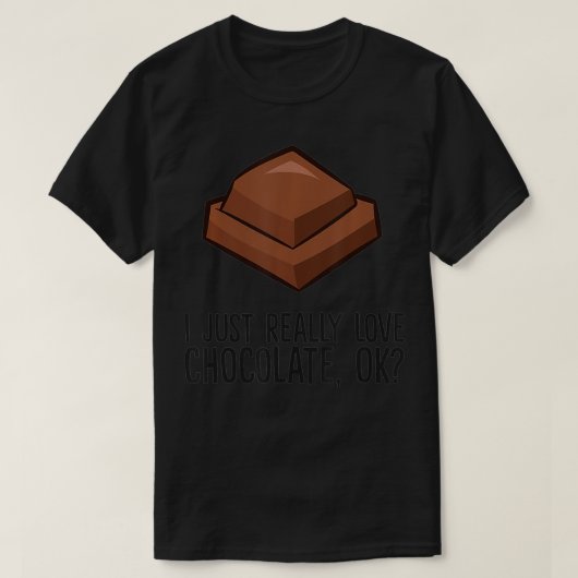 Ich schokolade nur Liebe, Liebe Schokolade T-Shirt (Design vorne)