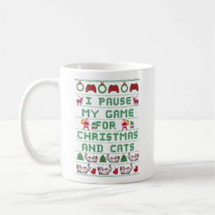 ICH SCHÖNE MEIN SPIEL FÜR WEIHNACHTEN UND KATZEN. KAFFEETASSE