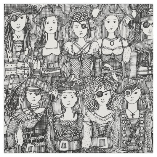 Ich Schönheiten Schwarz-weiß Stoff (Muster)