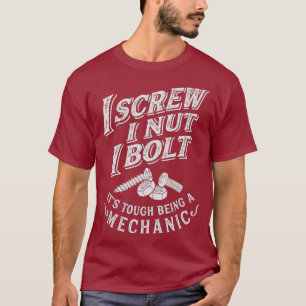 Ich schraube ich Nuss ich Bolzen Lustiger Mechanik T-Shirt