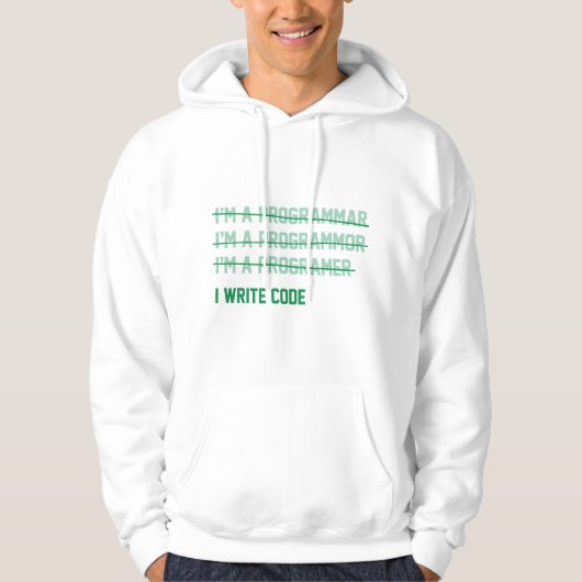 Ich schreibe Code Hoodie (Vorderseite)