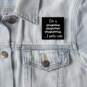 Ich schreibe Code Programmierer Humor Typografie G Button (Beispiel)