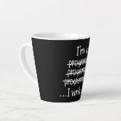 Ich schreibe Code Programmierer Humor Typografie G Milchtasse (Linke Ecke)