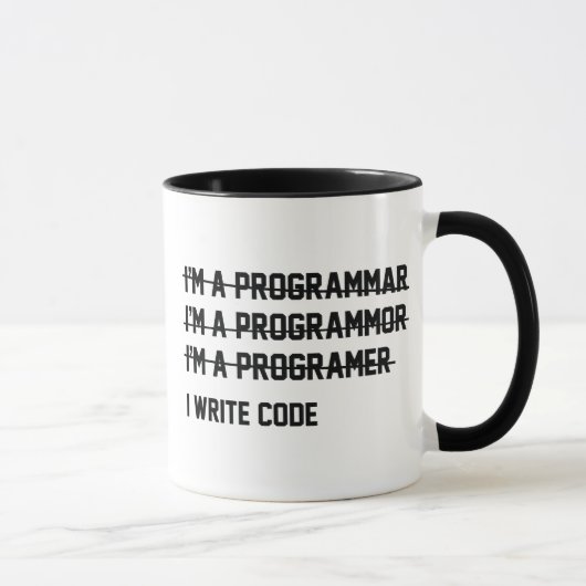 Ich schreibe Code Tasse (Rechts)