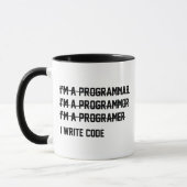 Ich schreibe Code Tasse (Links)