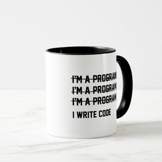 Ich schreibe Code Tasse (VorderseiteRechts)