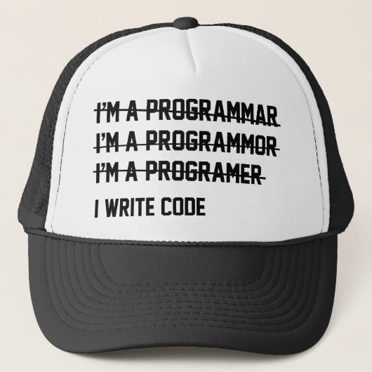 Ich schreibe Code Truckerkappe (Vorderseite)