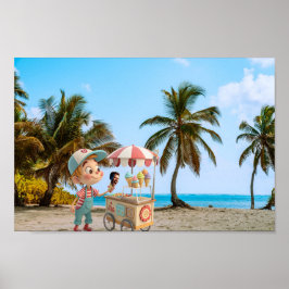 Ich schreibe Cone Poster