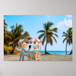 Ich schreibe Cone Poster