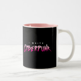 Ich schreibe Cyberpunk Zweifarbige Tasse