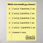 Ich schreibe... Deshalb? Poster (Vorne)