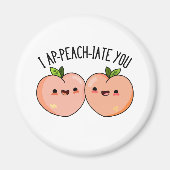 Ich schreibe dir einen lustigen Pfirsichpun Magnet (Vorne)
