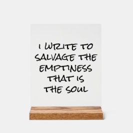 Ich schreibe ein Akryllisches Zeichen Acrylschild