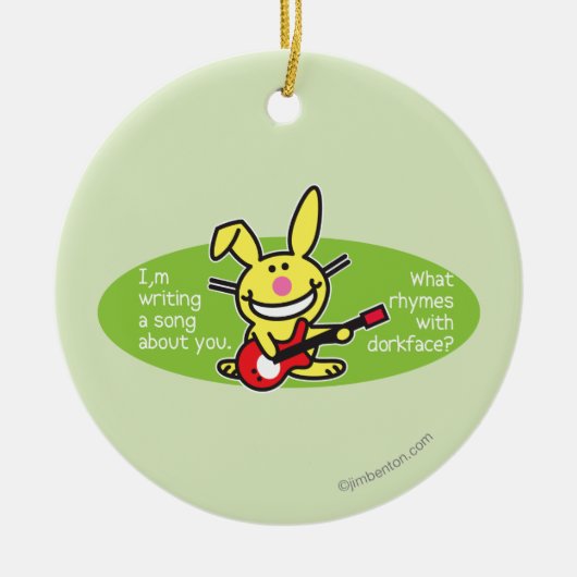 Ich schreibe ein Lied Keramikornament (Vorne)