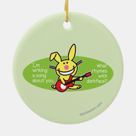 Ich schreibe ein Lied Keramikornament (Hinten)