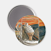 Ich schreibe Eiscreme Magnet (Vorderseite/Rückseite)