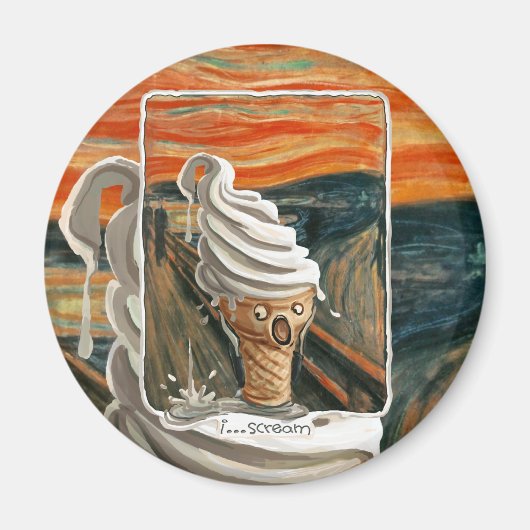 Ich schreibe Eiscreme Magnet (Vorne)