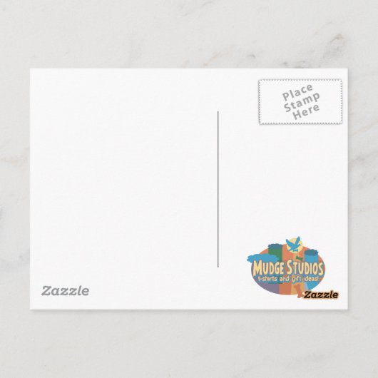 Ich schreibe Eiscreme Postkarte (Rückseite)