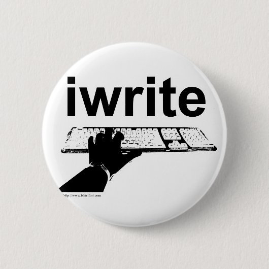 Ich schreibe Epic Author Slogan Bold einzigartiges Button (Vorderseite)