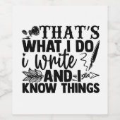 Ich schreibe Funny Weinetikett (Einzelnes Label)