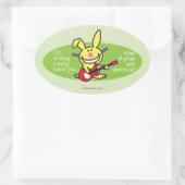 Ich schreibe gerade ein Lied Ovaler Aufkleber (Tasche)